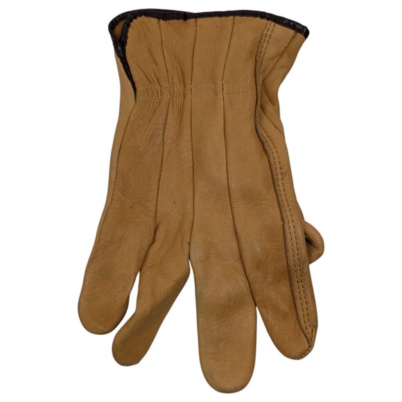 VTG Brotherhood Gloves by Wells Lamont Chicago 1694 Sz M Yellow Buckskin Leather - Picture 6 of 13